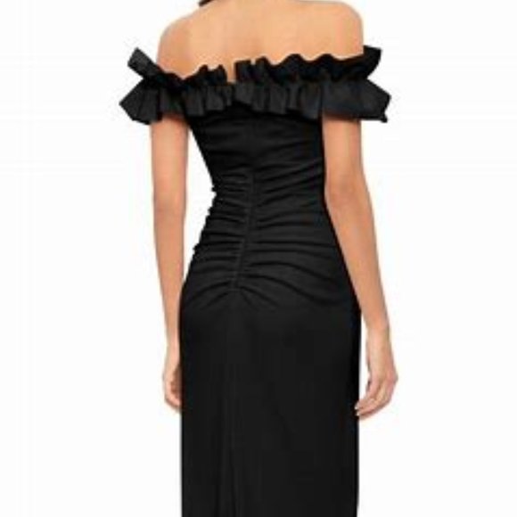XSCAPE Ruffled Ruched Scuba Fit & Flare Gown - Picture 2 of 4